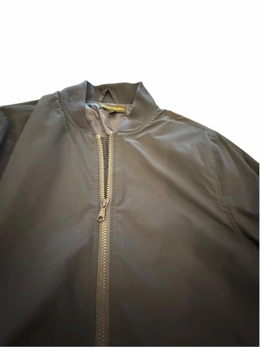 Banana Republic Mens Navy Blue Bomber Jacket Full Zip Flight Jacket Size Medium